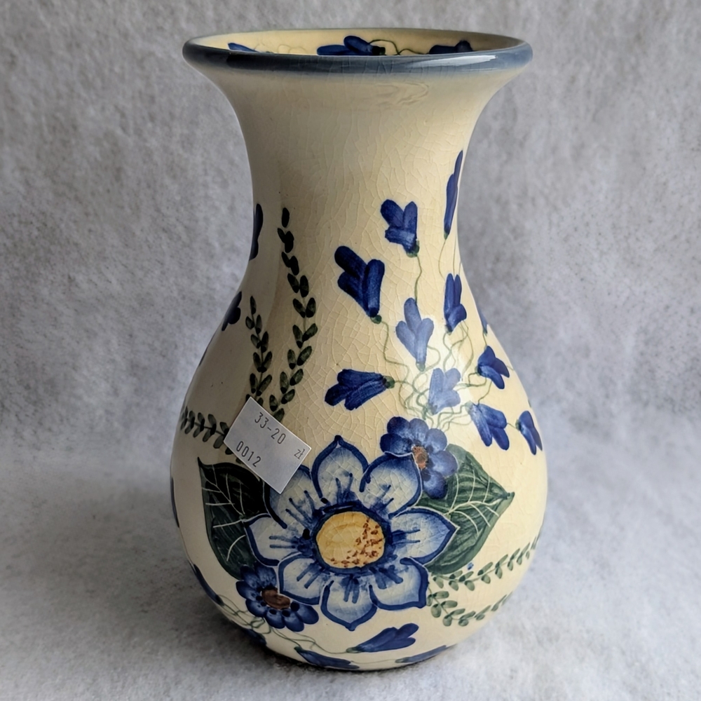 Polish Pottery Medium-sized Vase with Floral Design
